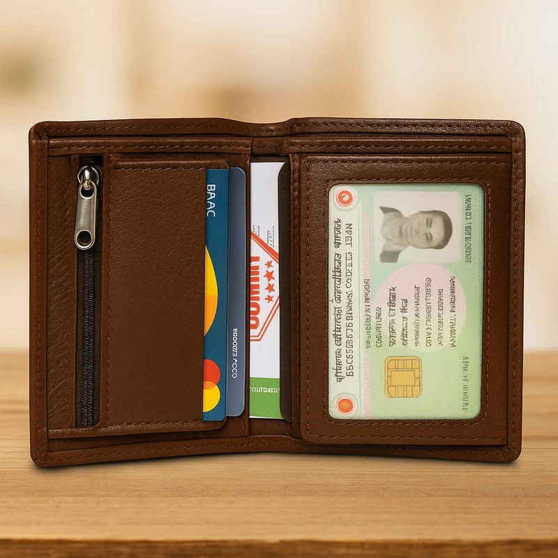 W3C-Standard Moto Wallet – Chocolate Color