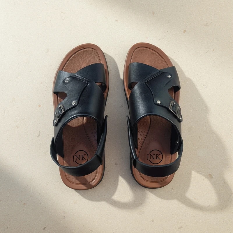 JS31 | অরিজিনাল গরুর চামড়ার কালো জুতা - লাইট ওয়েট | JNK Leathers