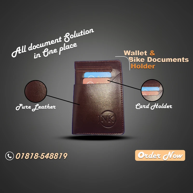 W2BMC-Economic Moto Wallet – Black/ Master/Chocolate Color