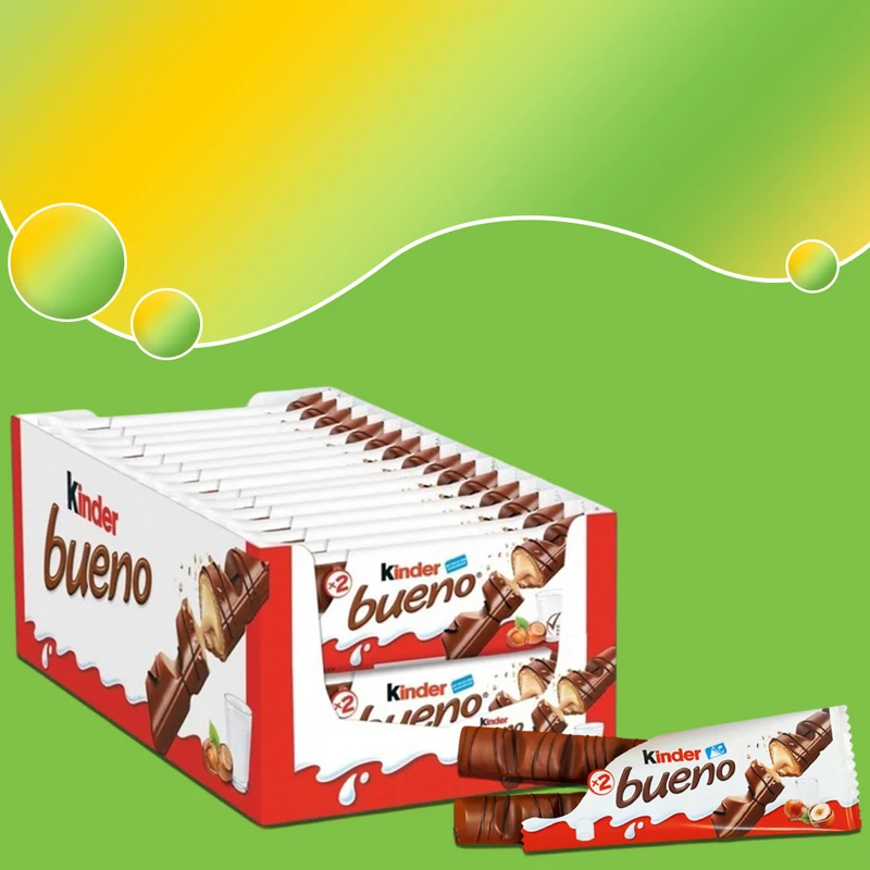 Kinder Bueno Chocolate Bars 43g Box (Pack of 30)