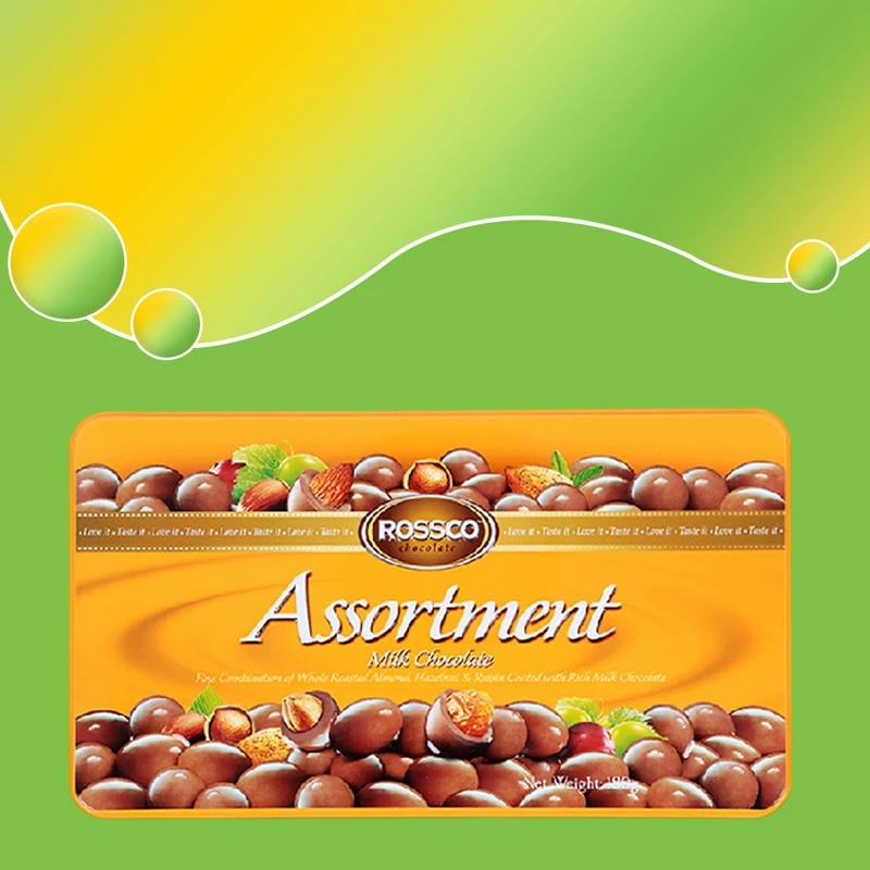Rossco Chocolate Assortment Milk Chocolate Tin 180g