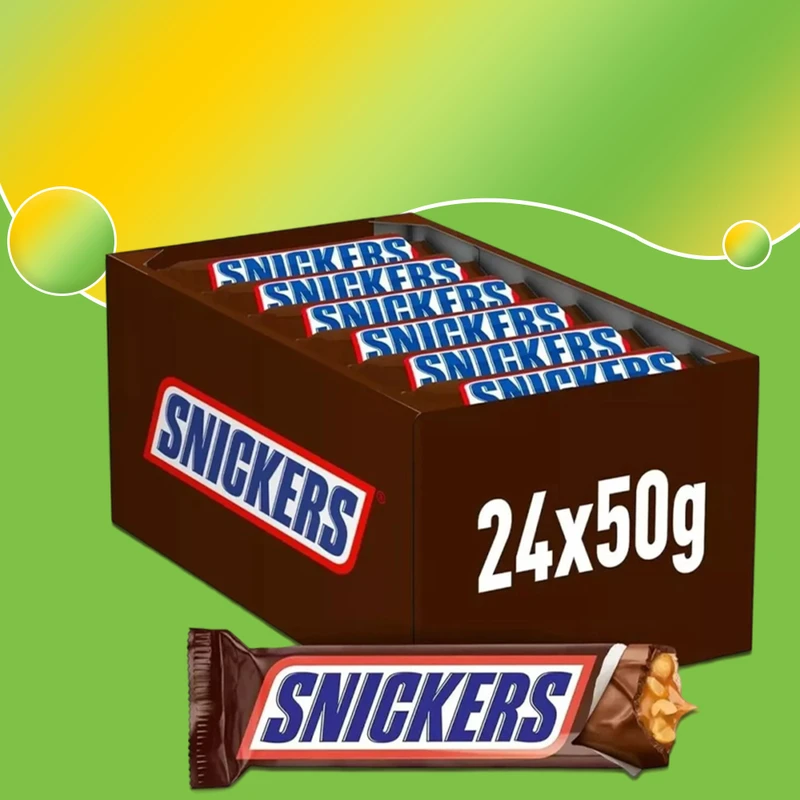 Original SNICKERS Chocolate BAR 24 x 50g Full Box