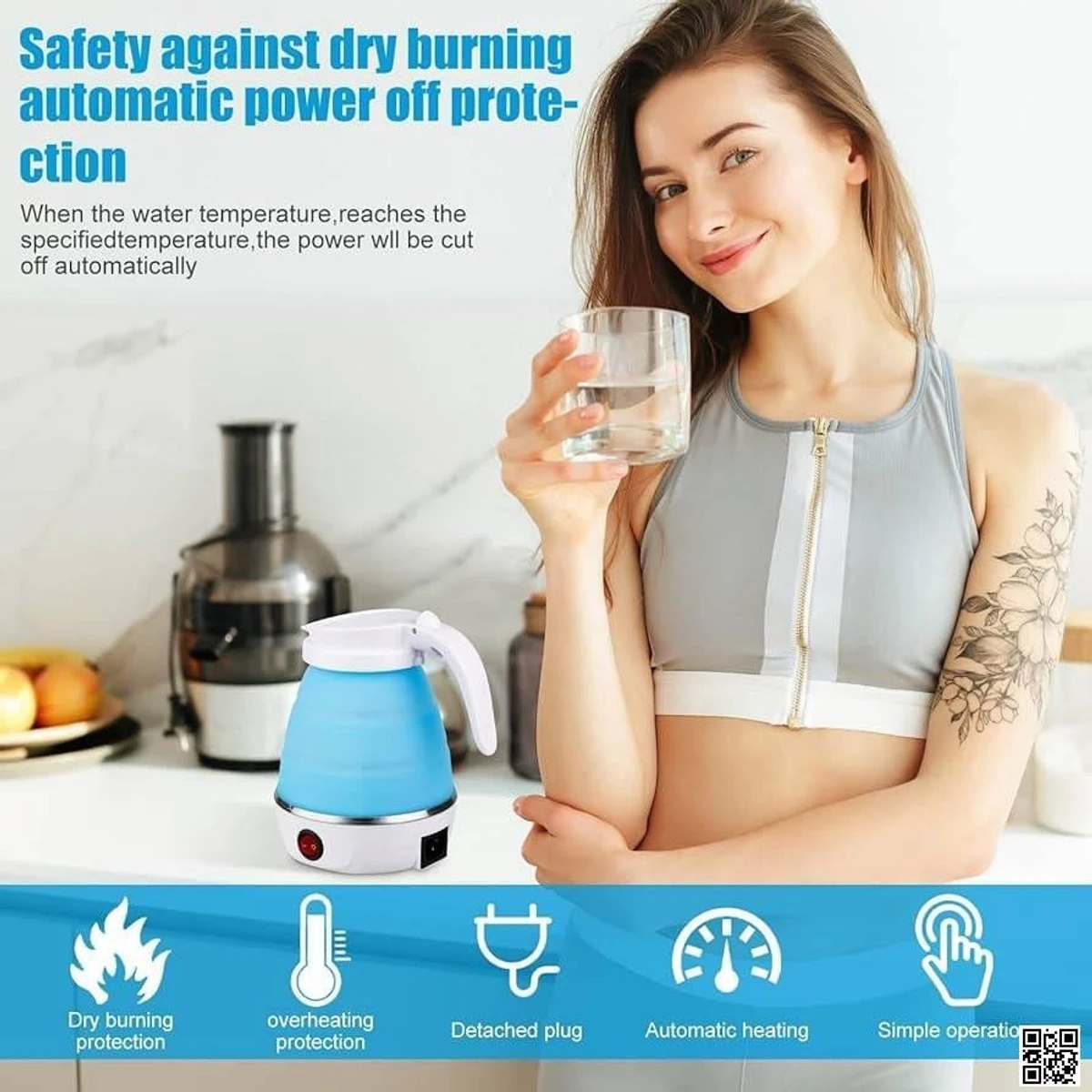 Folding Travel Electric Kettle - Thumbnail 6