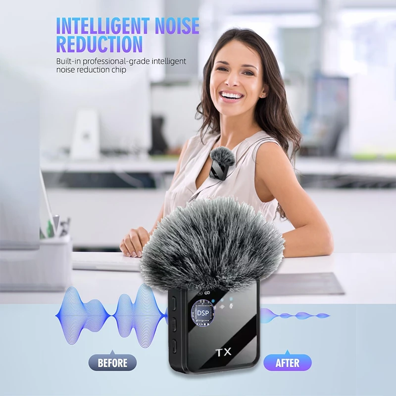 Portable F11 Wireless Microphone 3-in-1 Microphone Noise-cancelling - Thumbnail 3