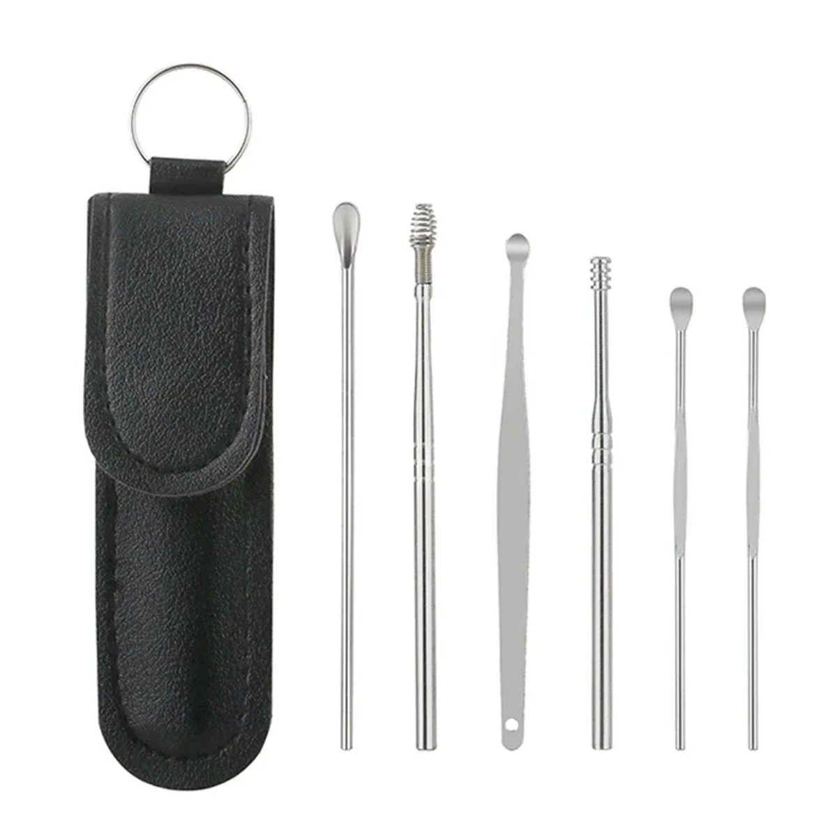 6 Piece Year Pick Set Portable Year Cleaner Set ( Stainless Steel ) - Thumbnail 4