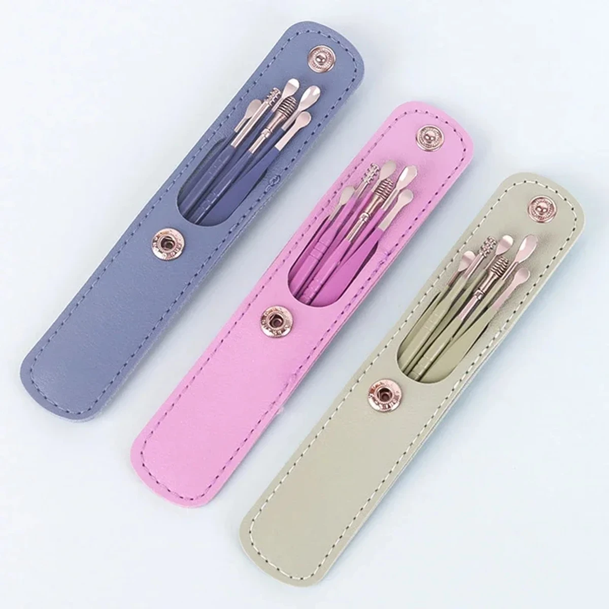 6 Piece Year Pick Set Portable Year Cleaner Set ( Stainless Steel ) - Thumbnail 6