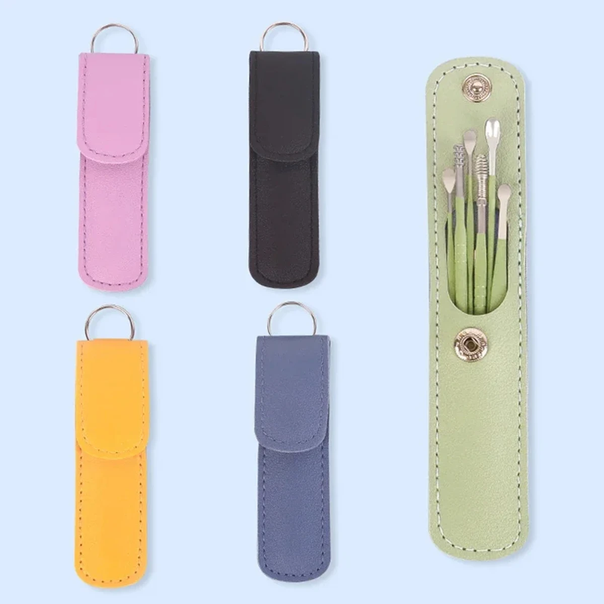 6 Piece Year Pick Set Portable Year Cleaner Set ( Stainless Steel ) - Thumbnail 3