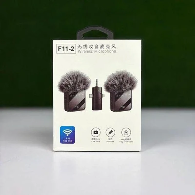 F11-2 Wireless Microphone For iPhone, Android and Camera