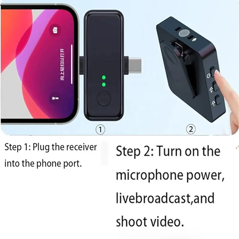 F11-2 Wireless Microphone For iPhone, Android and Camera - Thumbnail 5
