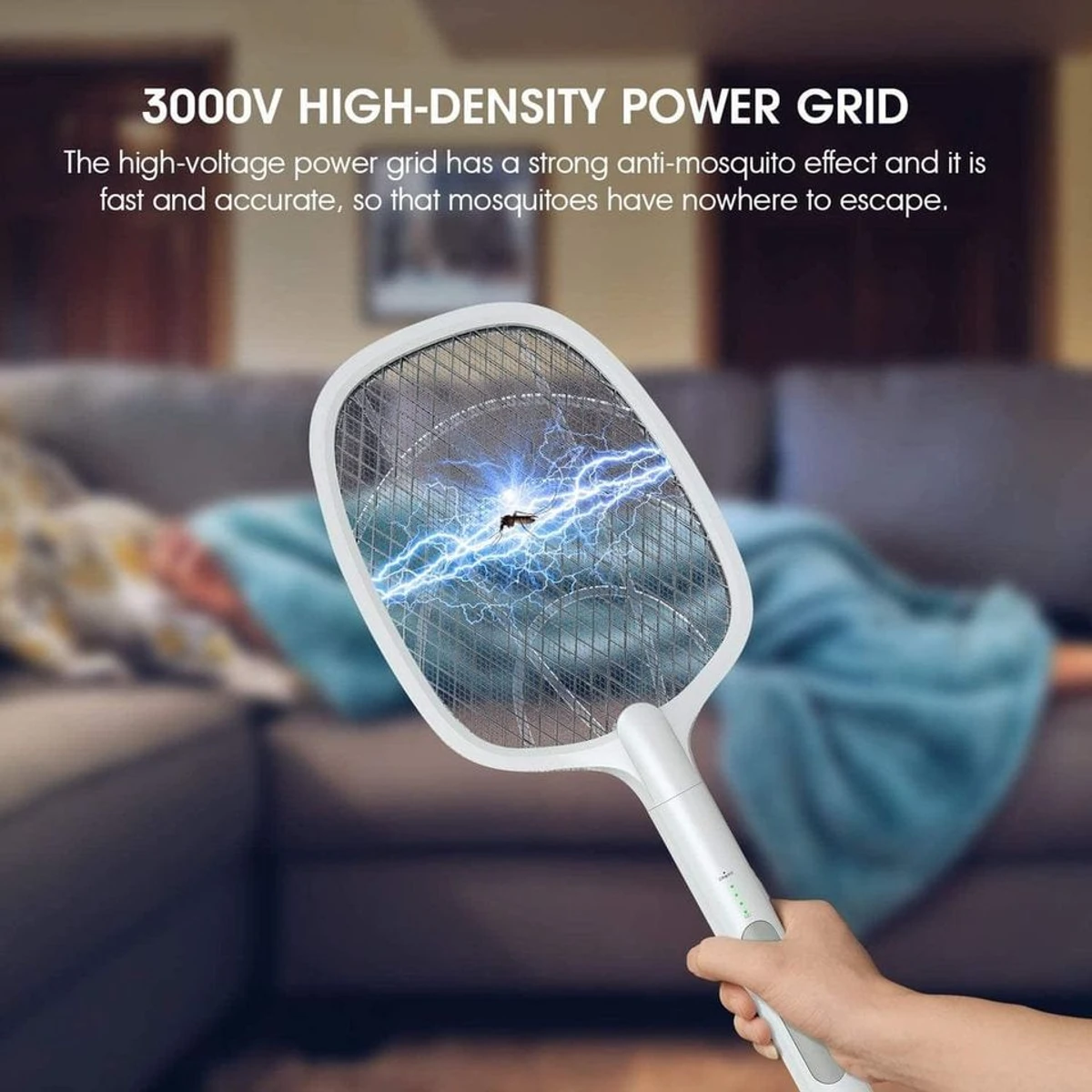 Electric Mosquito Killer Swatter USB Rechargeable - Thumbnail 4