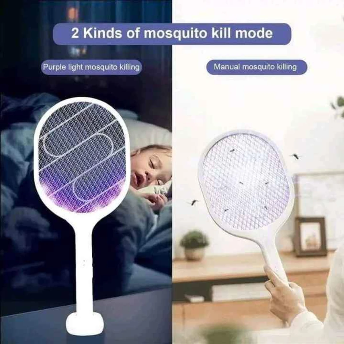 Electric Mosquito Killer Swatter USB Rechargeable - Thumbnail 7