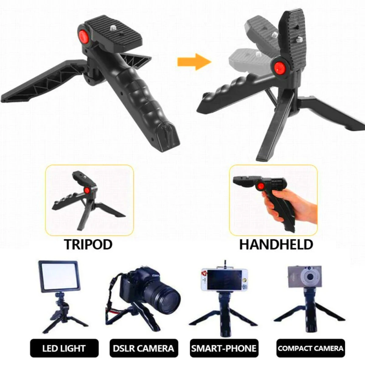 VIDEO KITS  WITH MICROPHONE LED FILL LIGHT MINI TRIPOD - Thumbnail 5