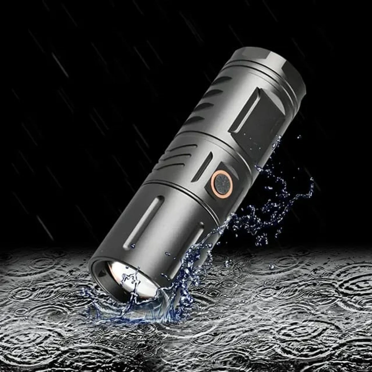 LED TORCH LIGHT, WATERPROOF STRONG LED FLASHLIGHT WITH POWER BANK - Thumbnail 3