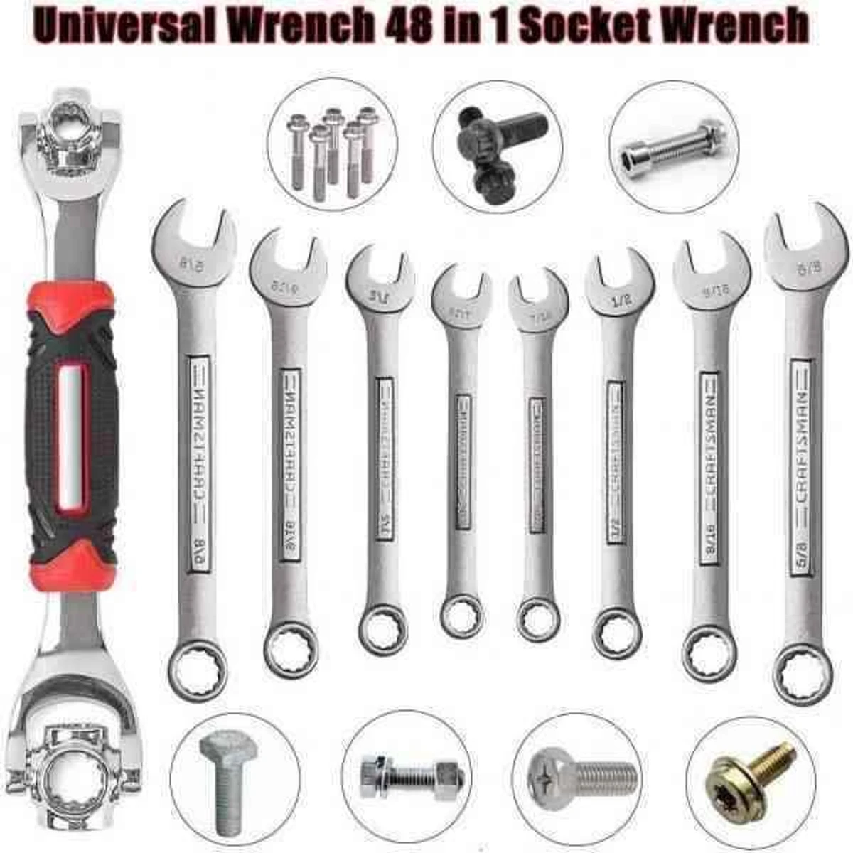 48 in 1 Multi-functional Wrench Tool( 8-in-1 Socket) - Thumbnail 3