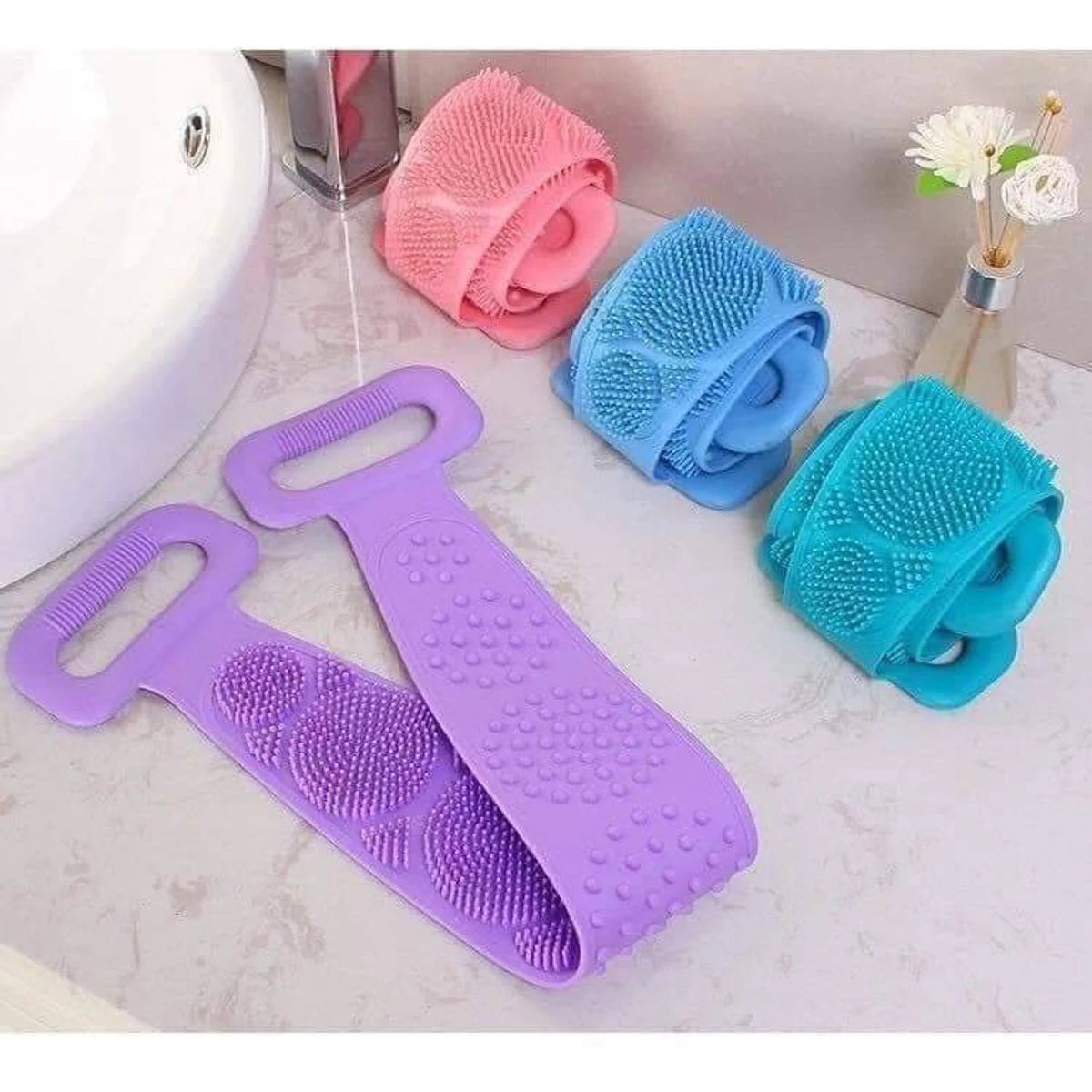 Silicon Body Scrubber Shower Brush Belt - Thumbnail 7