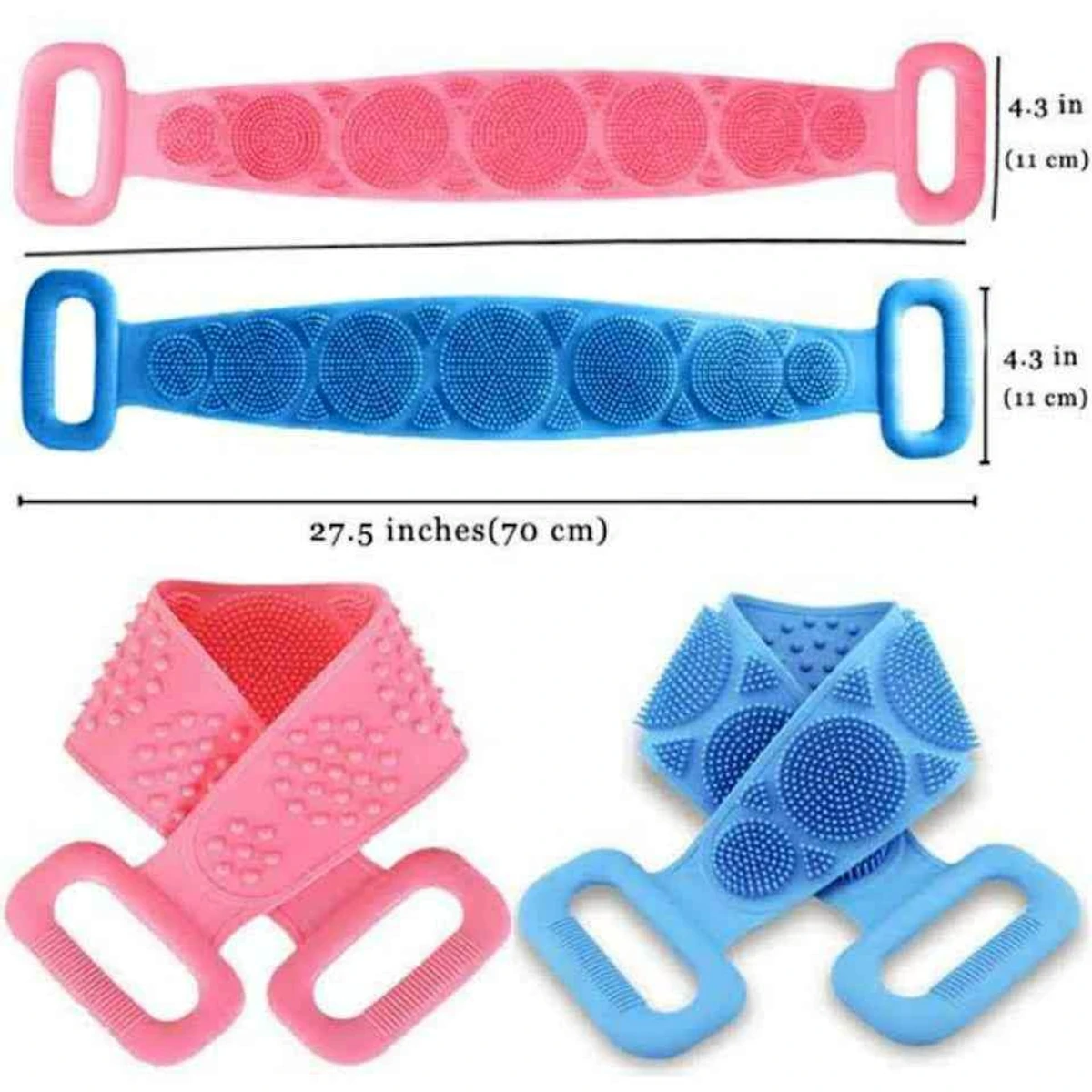 Silicon Body Scrubber Shower Brush Belt - Thumbnail 5