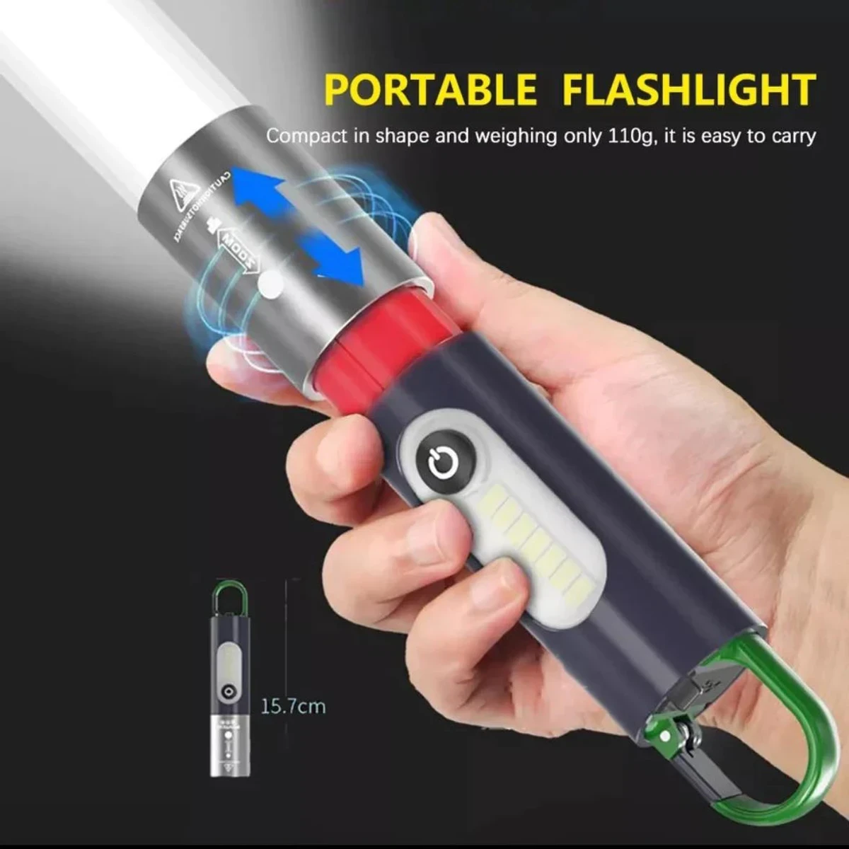 Rechargeable Multifunctional LED Flashlight - Thumbnail 4