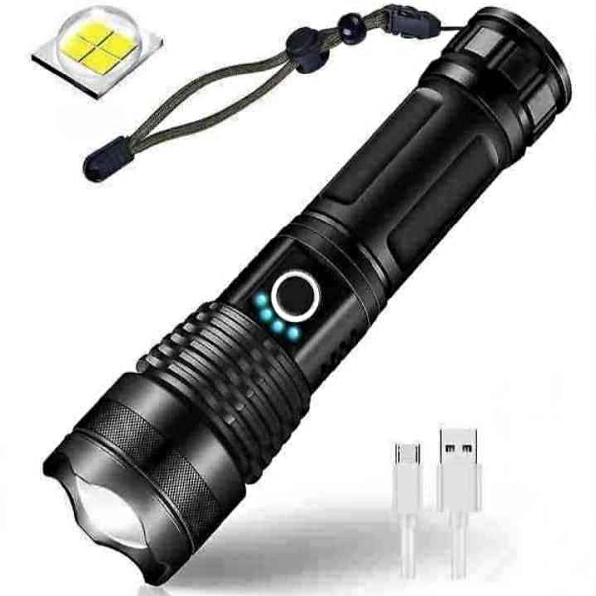 Waterproof Zoom LED Flashlight - Thumbnail 4