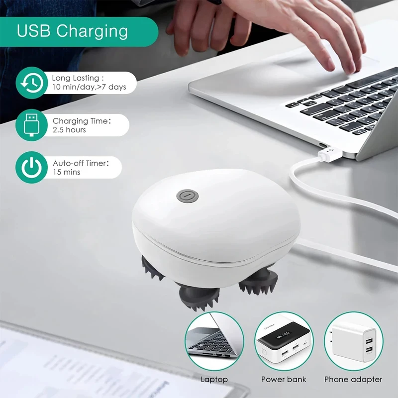 Head Massager for Hair Growth, Relaxation, and Stress Relief with Multiple Massage - Thumbnail 6