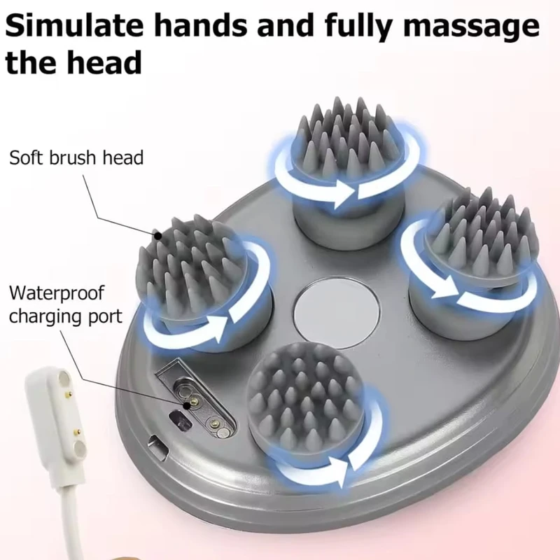 Head Massager for Hair Growth, Relaxation, and Stress Relief with Multiple Massage - Thumbnail 7