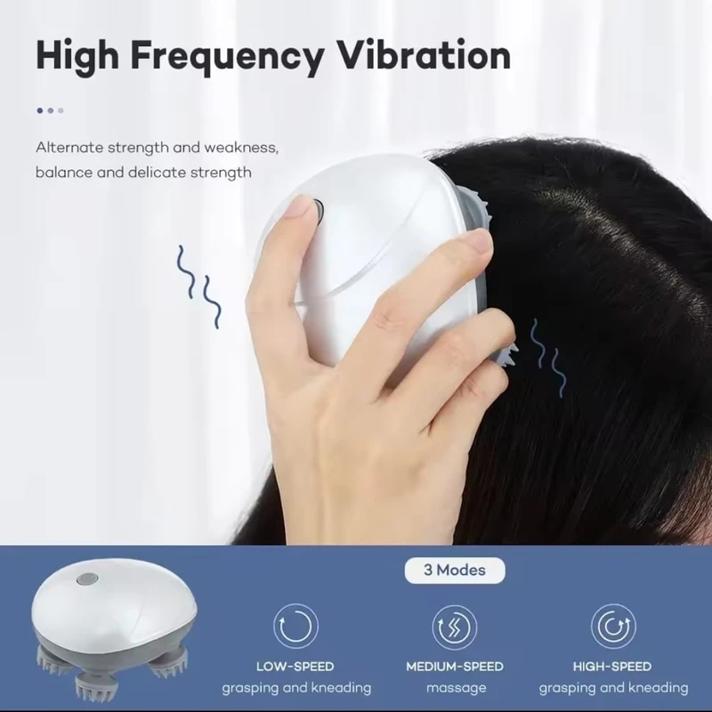 Head Massager for Hair Growth, Relaxation, and Stress Relief with Multiple Massage - Thumbnail 8