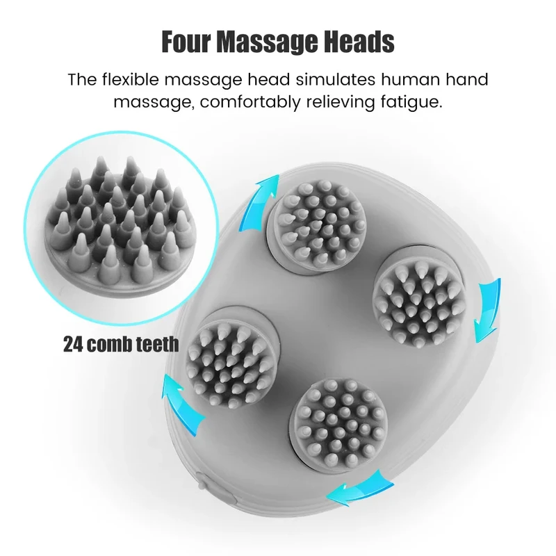 Head Massager for Hair Growth, Relaxation, and Stress Relief with Multiple Massage - Thumbnail 10