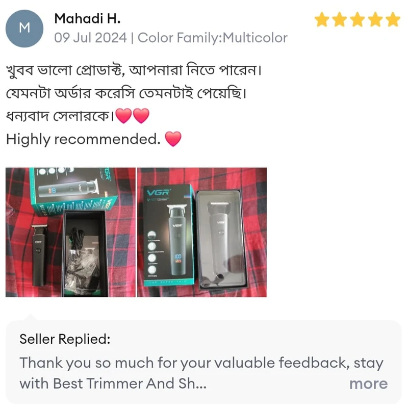 Rechargeable Hair Trimmer ( VGR V937 ) - Thumbnail 8