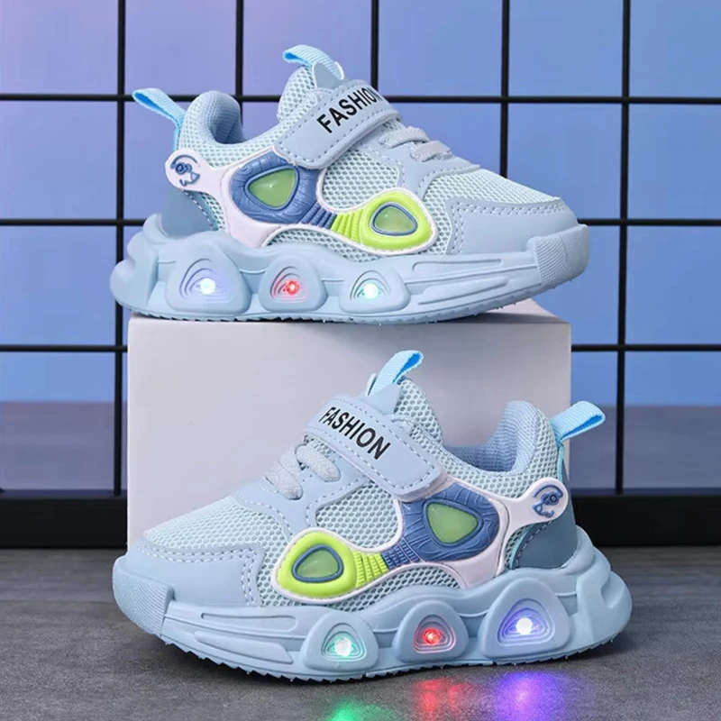 All Seasons Children Sneakers Lighting Casual  Shoes for Boys Girls