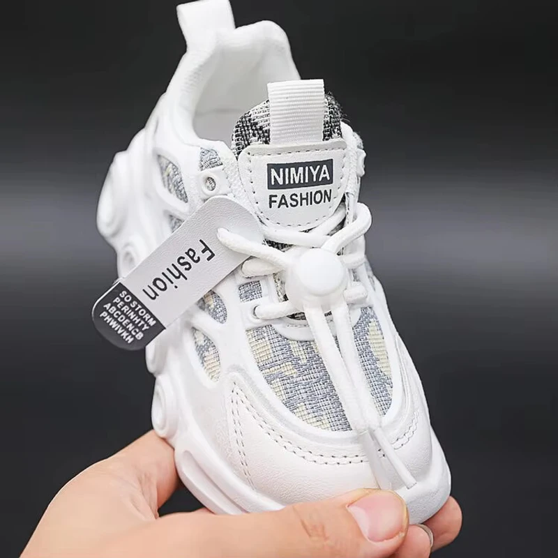 Kids Sneaker Led Lights Boys and Girls Non Slip Running Casual Shoes pure white - Image 3