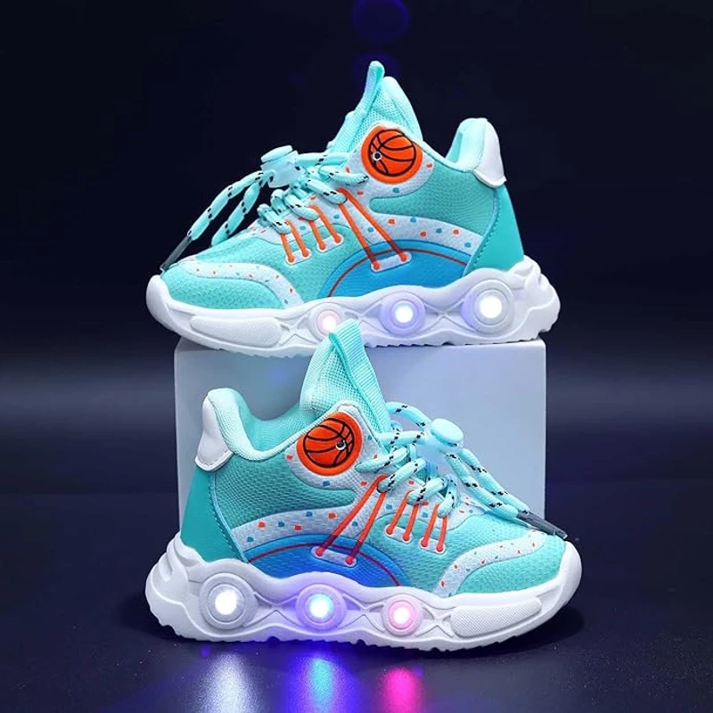 Light Up Shoes for Boys Girls Toddler LED Flashing Sneaker Mesh Breathable