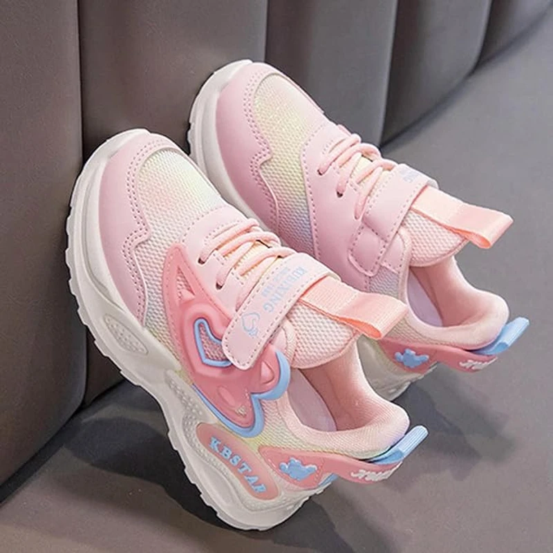 Sneakers Children Girls Running Shoes Comfortable Lightweight Walking Shoes (Toddler/Little Kid/Big Kid) Pink,2