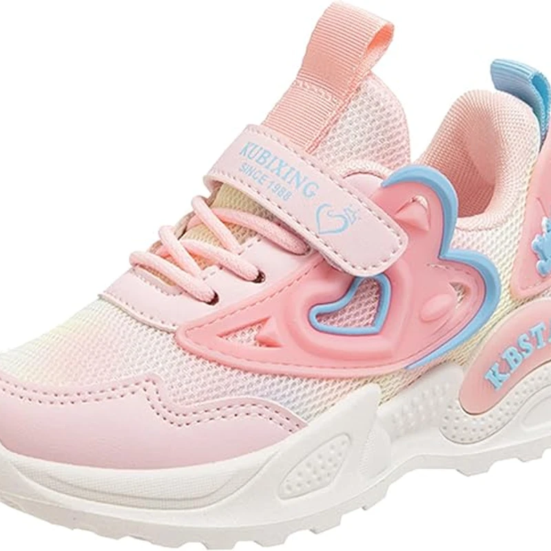 Sneakers Children Girls Running Shoes Comfortable Lightweight Walking Shoes (Toddler/Little Kid/Big Kid) Pink,2 - Image 5