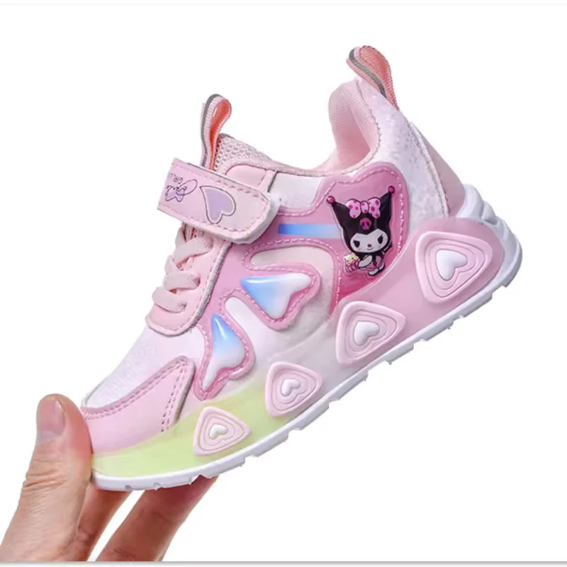 Girls LED Luminous Sport Shoes Children Flashing Light Up Sneakers - Image 4