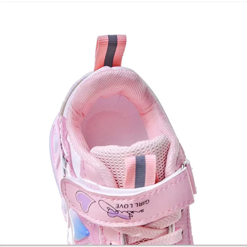 Girls LED Luminous Sport Shoes Children Flashing Light Up Sneakers - Image 7
