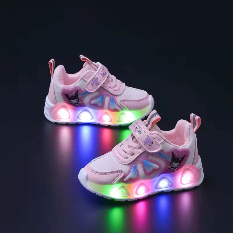 Girls LED Luminous Sport Shoes Children Flashing Light Up Sneakers - Image 10