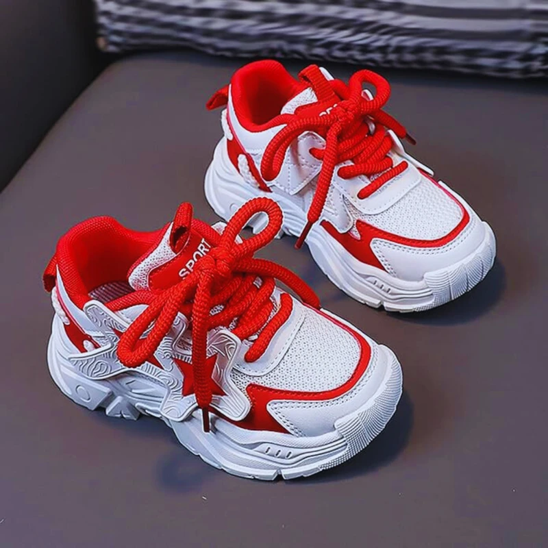 Kids, Fashionable, Kindergarten, School Shoes, Girls, Popular, Boys, School, Lightweight, Running Shoes, Walking Shoes, Anti-Slip, Basket Shoes, Wide, Gymnasium Shoes, Casual