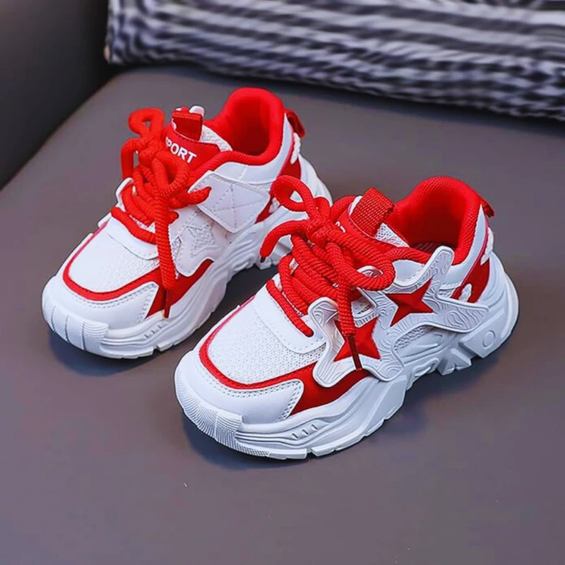 Kids, Fashionable, Kindergarten, School Shoes, Girls, Popular, Boys, School, Lightweight, Running Shoes, Walking Shoes, Anti-Slip, Basket Shoes, Wide, Gymnasium Shoes, Casual