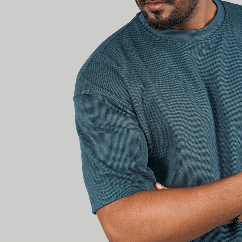 Mens Oversized Drop Shoulder - Teal Blue