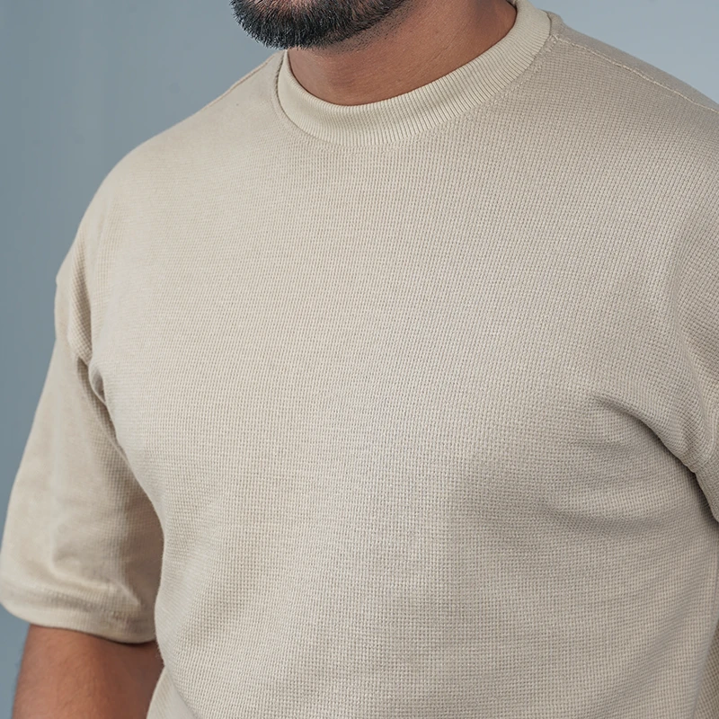 Mens Oversized Drop Shoulder - Skin Beige