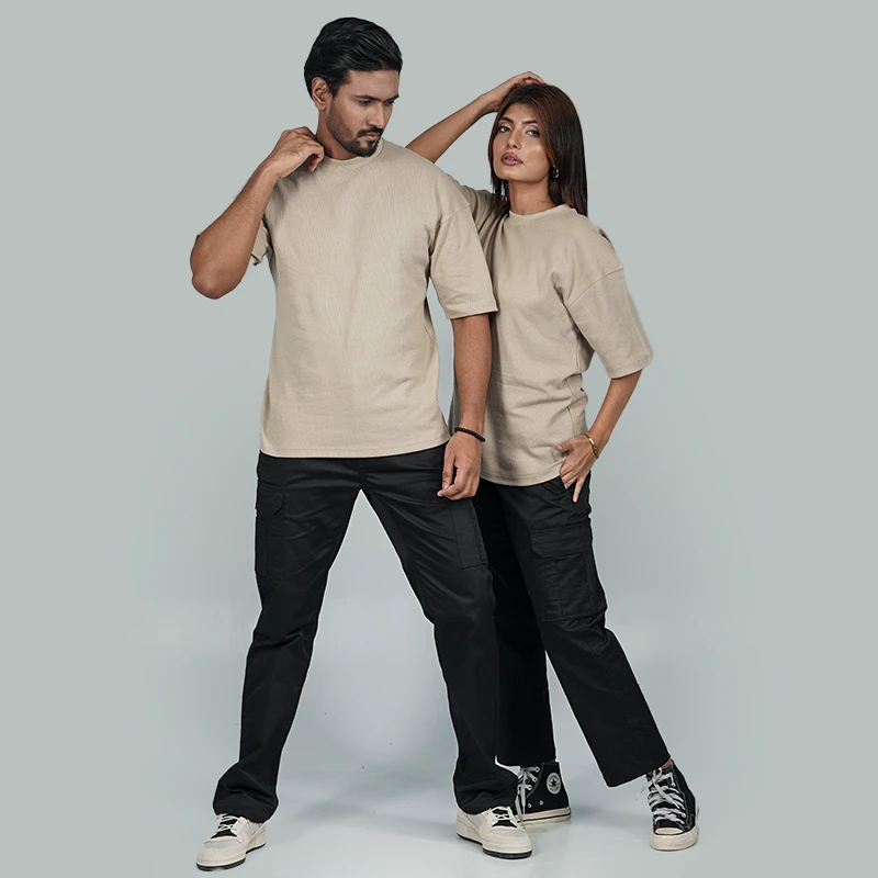 Mens Oversized Drop Shoulder - Skin Beige - Thumbnail 5