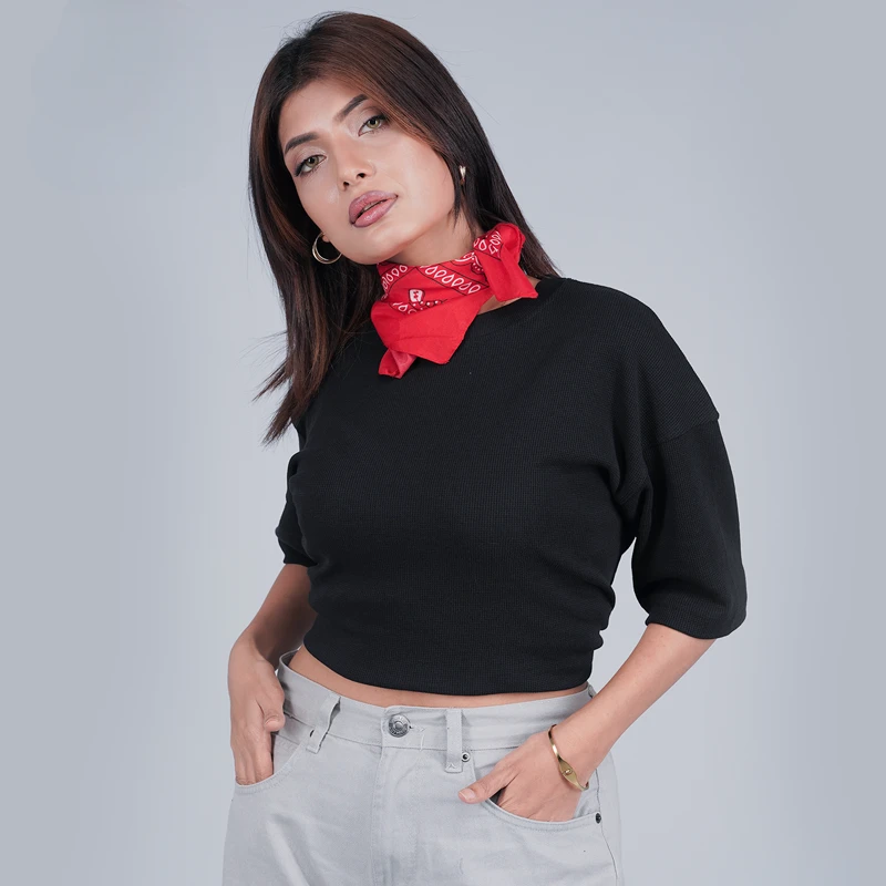 Mens Oversized Drop Shoulder - Black - Thumbnail 4