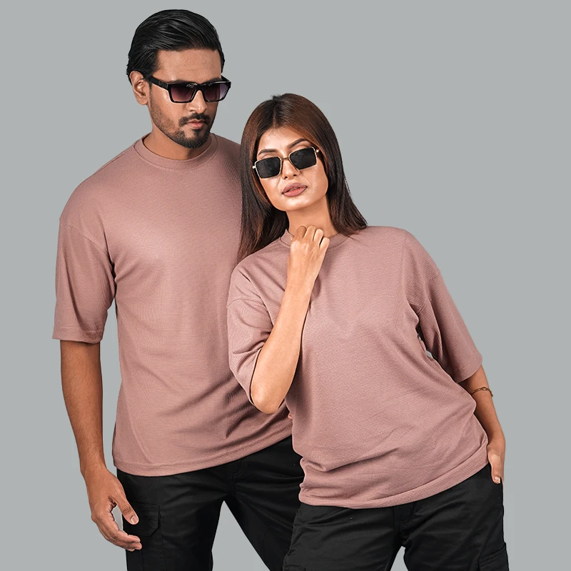 Mens Oversized Drop Shoulder - Dusty Rose - Thumbnail 5