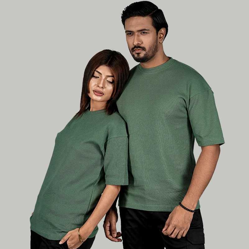 Men’s Oversized Drop Shoulder - Sage Green - Thumbnail 3