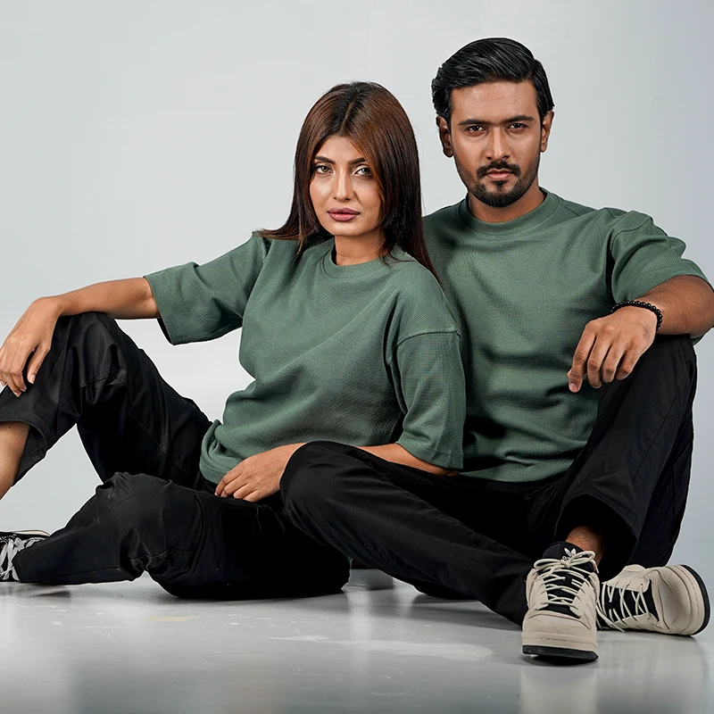 Men’s Oversized Drop Shoulder - Sage Green - Thumbnail 4