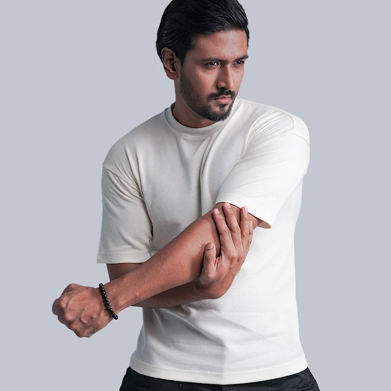 Mens Oversized Drop Shoulder - Off White