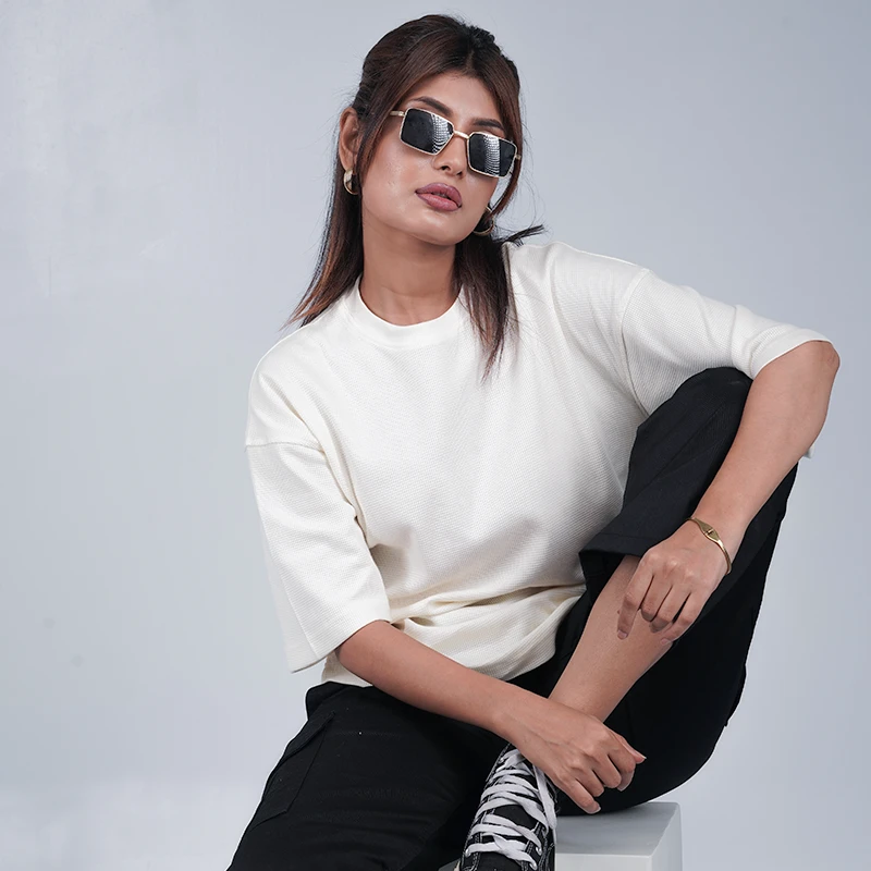 Mens Oversized Drop Shoulder - Off White - Thumbnail 3