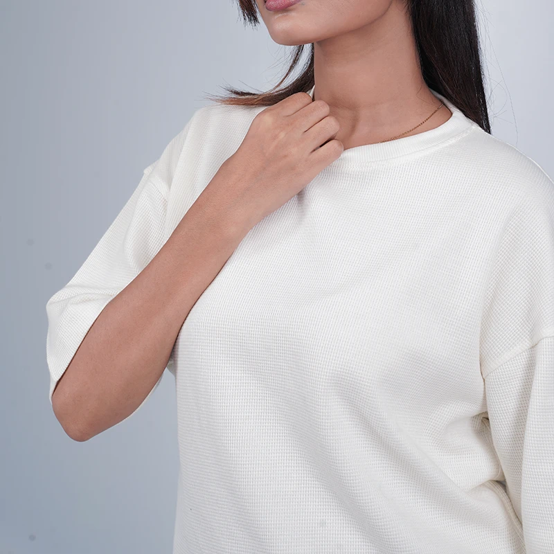 Mens Oversized Drop Shoulder - Off White - Thumbnail 4