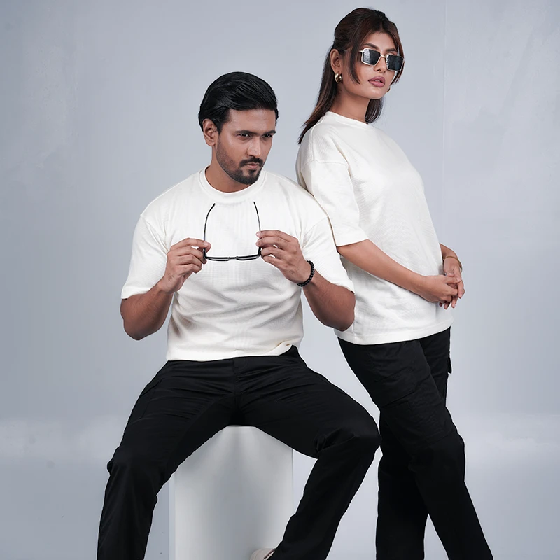 Mens Oversized Drop Shoulder - Off White - Thumbnail 5