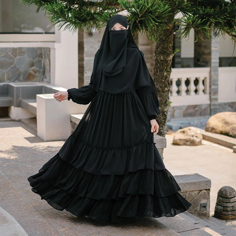 তিন লেয়ার কুচি বোরকা