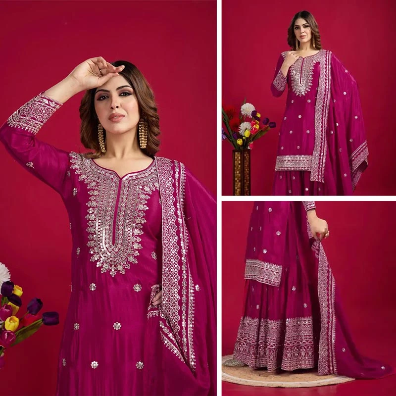 রেডিমেড গারারা - মেরুন